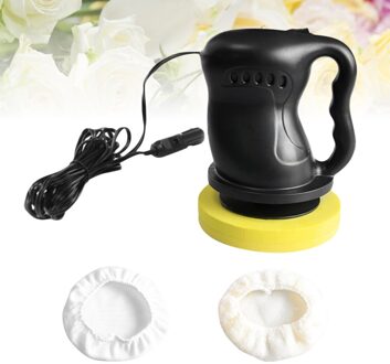 12V Auto Polijstmachine Waxer Kit Waxen Polijsten Machine (Oranje) zwart