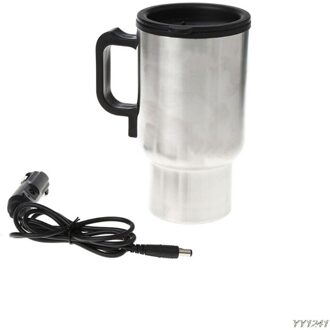12V Auto Verwarming Cup Roestvrij Staal Reizen Waterkoker Geïsoleerde Verwarmde Thermos Mok Auto-Styling