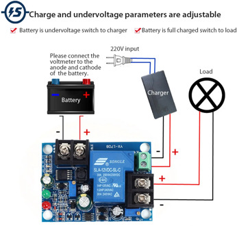 12V Battery Protection Module Discharge Board Anti-Over Automatically Restore Low Voltage With LED Indicator Light
