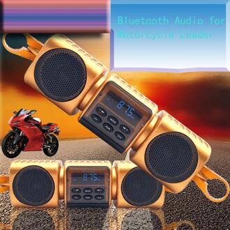 12V Black Motorcycle MP3 Muziekspeler Bluetooth Stereo Speakers Fm Radio Met Led Display Waterdicht