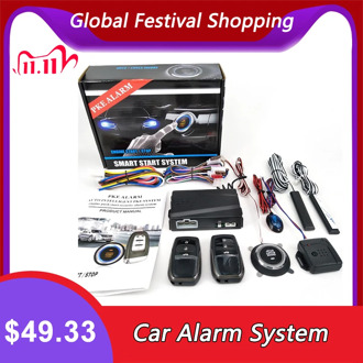 12V Car Alarm Remote Control Car Keyless Entry Engine Start Alarm System Push Button Remote Starter Stop Auto Anti-theft System