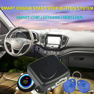 12V Car Smart Alarm System Push Engine Start Stop Button Lock Ignition Immobilizer with Remote Keyless Go Entry System