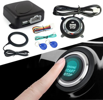 12V Car Start Stop Button Smart Alarm System Push Engine Start Stop Button Lock Ignition Immobilizer Remote Keyless Entry System