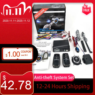 12V Car SUV Keyless X5 Remote Control Entry System Engine Start Alarm System Push One-button Start System Remote Starter Stop