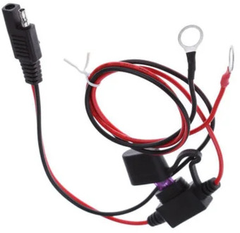12V Charger Cable for Motorcycle Battery Terminal To SAE Quick Disconnect Cable Motorcycle Battery Output Connector