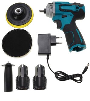 12V Draadloze Elektrische Auto Polijstmachine Machine Draagbare Auto Polijsten Cleaner Verstelbare 5 Speed Oplaadbare Lithium Batterij 1 Charge 2 Batteries