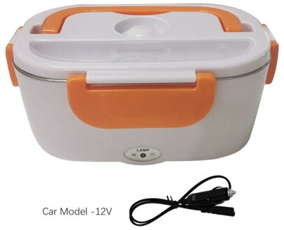 12V Draagbare Elektrische Auto Voedsel Verwarming Lunchbox 40W Rvs Lunchbox Met Auto-oplader Adapter En lepel 02