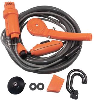 12V Draagbare Reizen Camping Outdoor Auto Douche Motorfiets Auto Wasmachine Draagbare Wasmachine Elektrische Pomp Outdoor Wandelen Kit 12V oranje