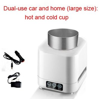 12V Dual-gebruik Thuis en Auto Mini en Koude Vriezer Cup Draagbare Verwarming Cooling Fles Koelkast Drank kan Koeler Houder groot home en car