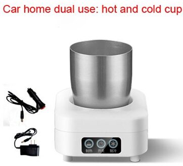 12V Dual-gebruik Thuis en Auto Mini en Koude Vriezer Cup Draagbare Verwarming Cooling Fles Koelkast Drank kan Koeler Houder home en car
