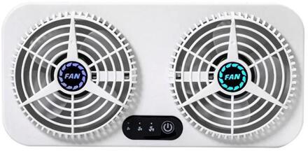 12V Dual Hoofd Auto Fan Draagbare Voertuig Vrachtwagen 360 ° Draaibaar Wit Interface Cooler Cooling Usb Auto Cooler Auto p9X1