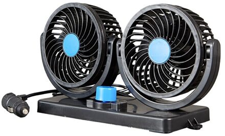 12V Dual Hoofd Auto Fan Draagbare Voertuig Vrachtwagen Draaibare Auto Cooling Koeler Ventilator Voor Auto 'S