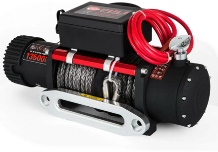12v Electric Winch ATV Recovery Winch 6120 KG 13500LBS Synthetic Rope with Remote Control for ATV UTV