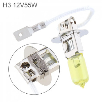 12V H1 H3 55W 100W 2500K Yellow Light Super Bright Car Xenon Halogen Lamp Auto Front Headlight Fog Light Bulb