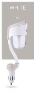 12V Ii Auto Luchtbevochtiger Met 2 Usb Autolader Poorten Auto Luchtverfrisser Purifier Aroma Olie Diffuser Aromatherapie mist Rookmachine Df wit