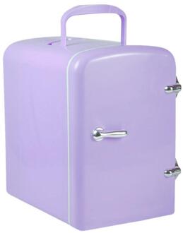 12V Koelkast Vriezer Heater 4L Mini Auto Koelkast Cooler & Warmer Elektrische Koelkast Voor Home Office Auto Koelbox Reizen koelkast lavendel