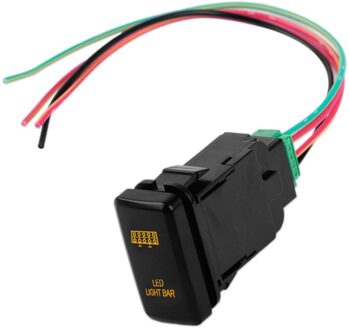 12V Led Mistlampen Drukknop Aan/Uit Schakelaar Met Harnas Draad Fit Voor Toyota Prado Landcruiser Fj cruiser Tacoma Hilux Csv oranje