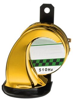 12V Luchthoorn Auto Speeker Universele Auto Motorfiets Trein Truck Boot 130DB Waterdichte Metalen Elektrische Loud Slak Air hoorn Sirene Goud