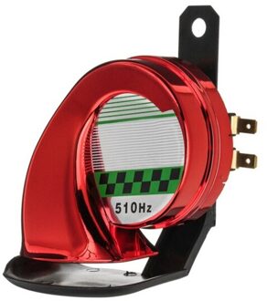12V Luchthoorn Auto Speeker Universele Auto Motorfiets Trein Truck Boot 130DB Waterdichte Metalen Elektrische Loud Slak Air hoorn Sirene Rood