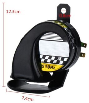 12V Luchthoorn Auto Speeker Universele Auto Motorfiets Trein Truck Boot 130DB Waterdichte Metalen Elektrische Loud Slak Air hoorn Sirene zwart