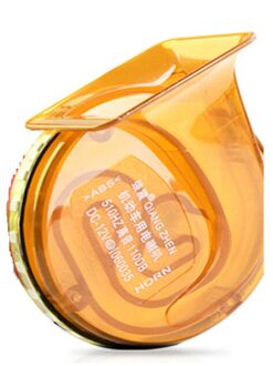 12V Motorfiets Slak Hoorn Met Led Licht Luid Clear Voice Speaker Luchthoorn Auto Motorbike Universal Elektronische Met led Lamp oranje