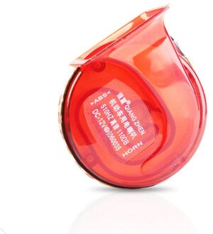 12V Motorfiets Slak Hoorn Met Led Licht Luid Clear Voice Speaker Luchthoorn Auto Motorbike Universal Elektronische Met led Lamp rood