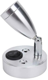 12V Reading Warm Licht Led Spot Wandlamp Led Leeslamp 1W Schakelaar Voor Camper Caravan Boot 3000K 8 * Schroefverbindingen