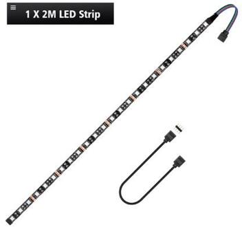 12V RGB Gaming LED Strip PC Case Verlichting 12V 4pin 5050 RGB Header (+ 12 V, g, R, B) Mainboard Controle Mid Tower DIY Aura Sync M/B 1x200cm strip reeks / non waterproof