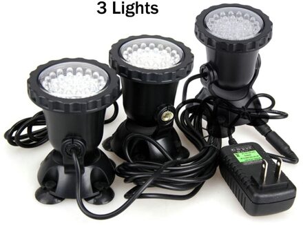 12V Rgb Led Onderwater Licht 36LED IP68 Waterdichte Aquarium Spotlight Zwemmen Zwembad Fonteinen Vijver Tank Licht Voor Landschap Decor 3 Lights nee afgelegen