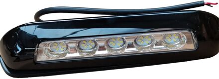 12V Rv Led Luifel Veranda Licht Waterdichte Camper Caravan Interieur Muur Lampen Licht Bar Van Camper Trailer Exterieur Lamp zwart