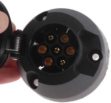 12V Trekhaak Trekhaak Socket Ronde Europese Standaard Trailer Zwart Frosted Materialen