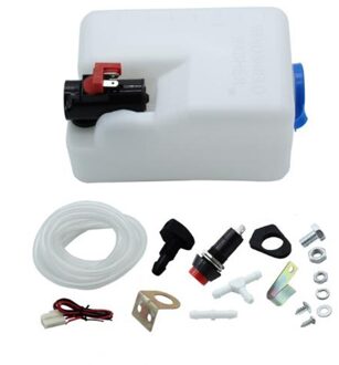 12V Universele Auto Voorruit 1.8L Wasmachine Reservoir Pomp Fles Kit Met Jet Knop Schakelaar