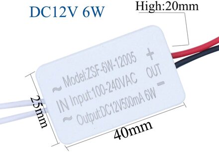 12V Voeding Met Case Led Driver Transformator 6W 12W 18W 24W 36W 48W 60W Led Voeding AC220V Voor Driver Led Strip nieuw 12V 0.5A 6W