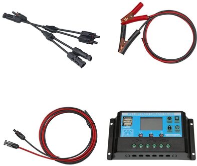 12V Zonnepaneel Kit Accessoires 100W 200W 300W Flexibele Zonnepaneel Pwm Controller En Kabel 200W accessoires
