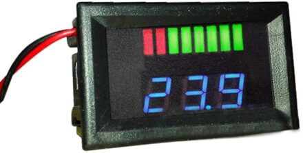 12V Zuur Lood Batterij Capaciteit Indicator Lading Niveau Led Tester Blauw Voltmeter