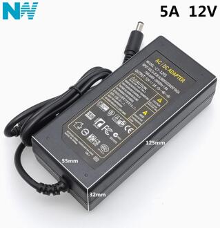 12V5A AC 100 V-240 V 60W Converter power Adapter DC12V 5A 2.1mm-2.5mm * 5.0mm DC Plug Voeding Adapter