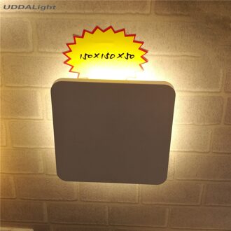 12W tuin wandlamp acryl Veranda Gangpad Gang outdoor led muur Aluminium acryl wit een plein / wit kleur 6000K