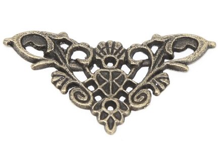 12x Antiek Brons Decoratieve Sieraden Geschenkdoos Album Voeten Been Hoek Protector