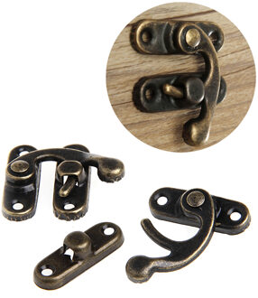 12X Antieke Decoratieve Sieraden Houten Doos Wijn Klink Hasp Haak Met Schroeven