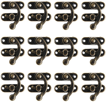 12X Antique Decorative Jewelry Gift Wine Wooden Box Hasp Latch Hook + Screws Hot