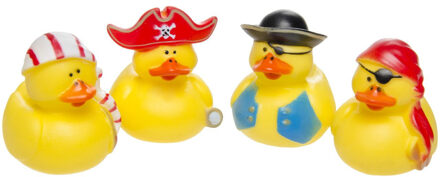 12x Badeend piraten badspeelgoed 5 cm - Speelgoed - Badspeeltjes - Badeendjes