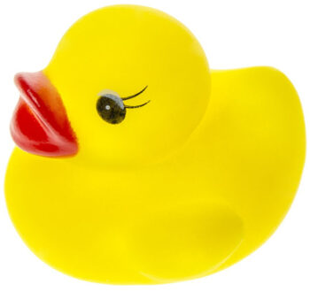 12x Badeendjes geel badspeelgoed 3 cm