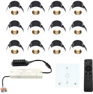 12x Betty - Mini LED spotjes 12V IP44 Dimbaar via Wit