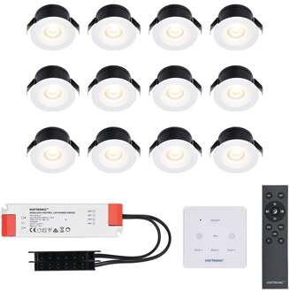 12x Cadiz - Mini LED spotjes 12V IP44 Dimbaar via Wit