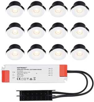 12x Cadiz - Mini LED spotjes 12V IP44 Wit