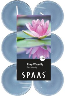 12x Grote maxi waterlelie bloemengeur waxinelichten/theelichten Fairy Waterlily geur 10 branduren