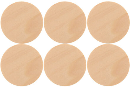12x Houten schijven/cirkels/rondjes 6 cm - Hobby/knutselmateriaal - Moederdag/Vaderdag cadeau/kado knutselen - Houten ronden knutselen/schilderen