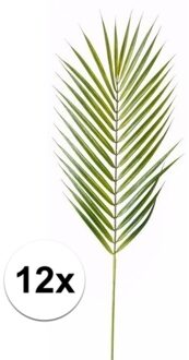 12x Kunstplanten Chamaedorea palm bladeren 75 cm - Kunstbloemen Groen