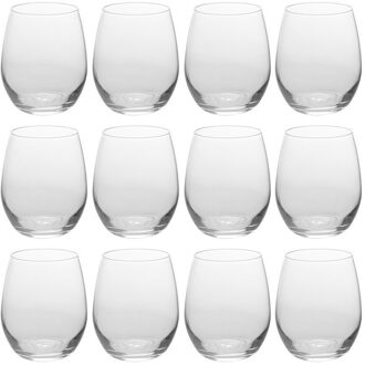 12x Luxe waterglazen van 390 ml - Drinkglazen Transparant