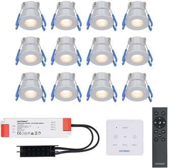 12x Milano - Mini LED spotjes 12V IP65 Grijs